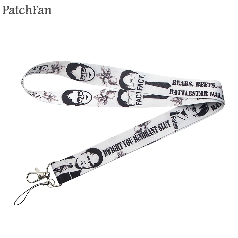 Patchfan офис ТВ шоу Дуайт шруте шеи ремешки для ключей очки держатель карты брелок для ключей телефоны камеры веб-ленты A1421
