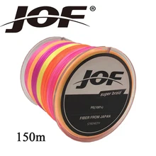 JOF рыболовная леска 8 нитей 150 м красочная PE рыболовная леска 8 ткет сильная плетеная большая лошадиная мощная рыболовная проволока Multifilament