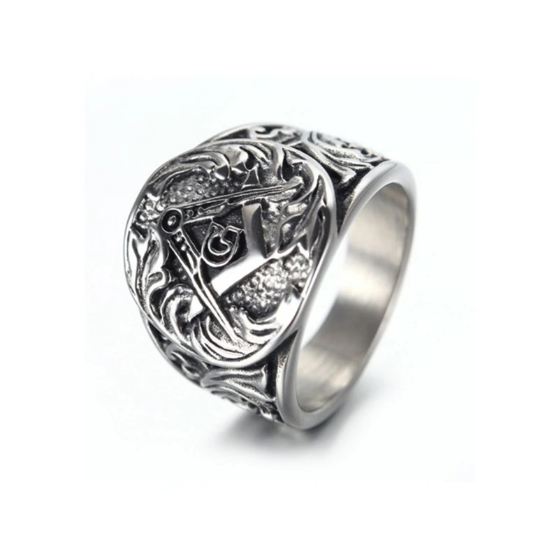 hot selling gold plated masonic signet rings for men and women  (7)
