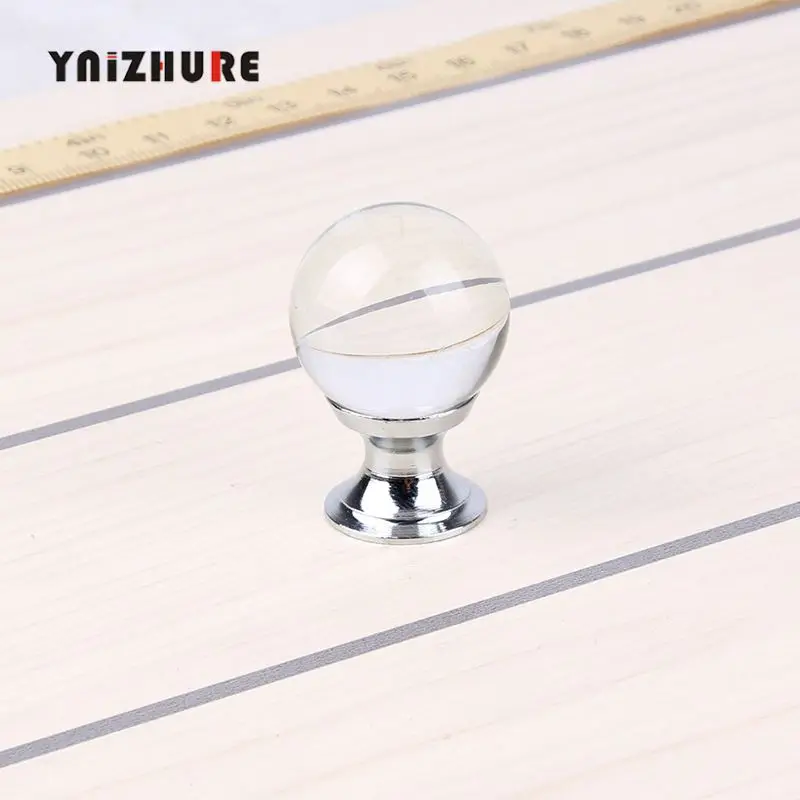 

10pcs Smooth Crystal Pinball 25mm Home Decoration Crystal ball-shaped Handle Knob Drawer Cabinet Hardware Accessories
