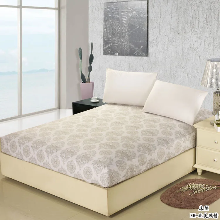 1pc 100 Cotton Fitted Sheet Mattress Cover Printing Bedding Four