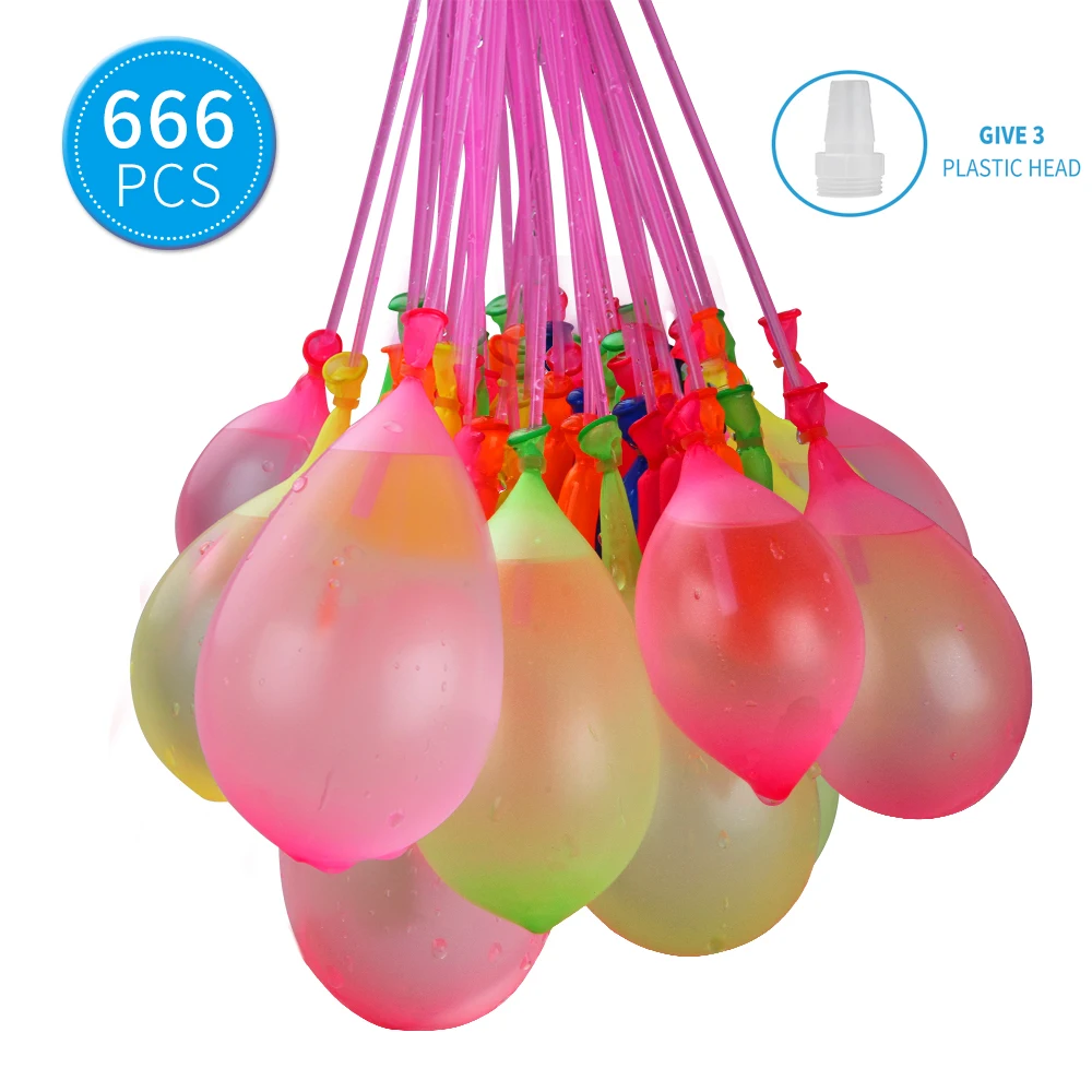 

666 PCS Water Balloons Latex Water Bomb Balloons Fight Games Summer Splash Fun for Kids & Adults Outdoor Party Toys