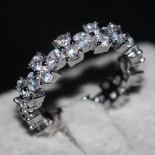 Женское кольцо с цветами, серебро 925 пробы, AAAAA, циркон, cz, обручальное кольцо, кольца для мужчин и женщин, мужские вечерние ювелирные изделия