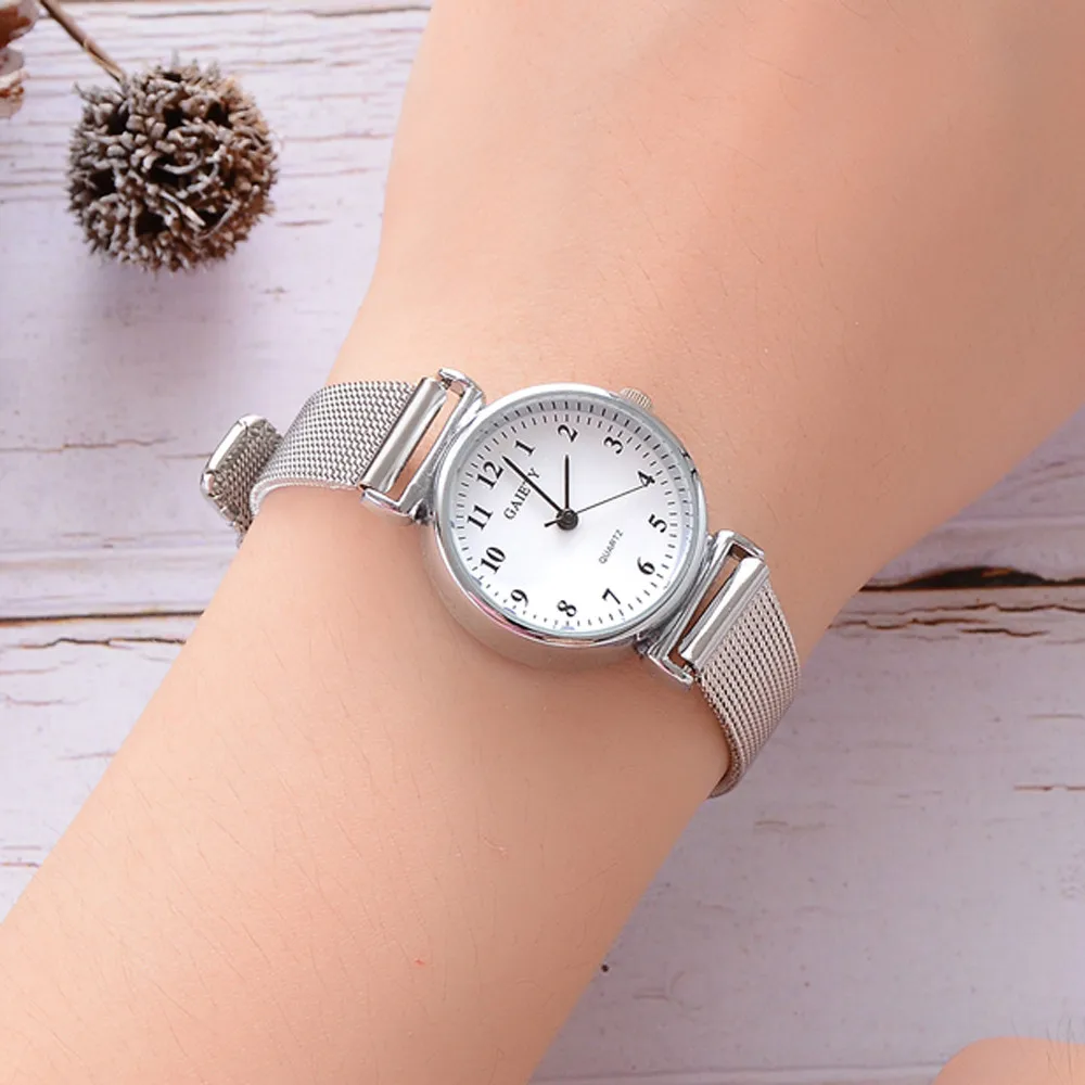 Женские повседневные кварцевые наручные часы с ремешком-сеткой, аналоговые наручные часы dames horloges, большой механизм настенных часов 30