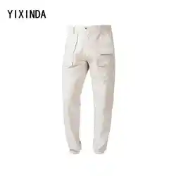 Yixinda бренд 2018 весенние мужские Новые повседневные штаны, джинсы, брюки, и брюки