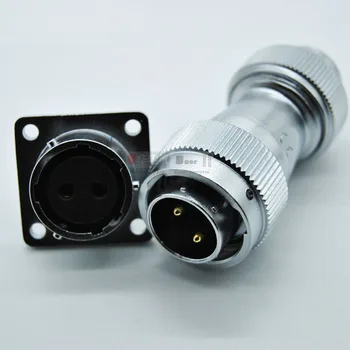 

Aviation waterproof connector square flange 20mm M20 2/4/5/8/9Pin push-pull circular quick straight connection LED power plug
