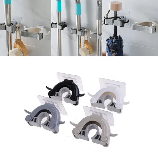 

1pcs Wall Mounted Mop Organizer Holder Brush Broom Hanger Storage Rack Mop Hook