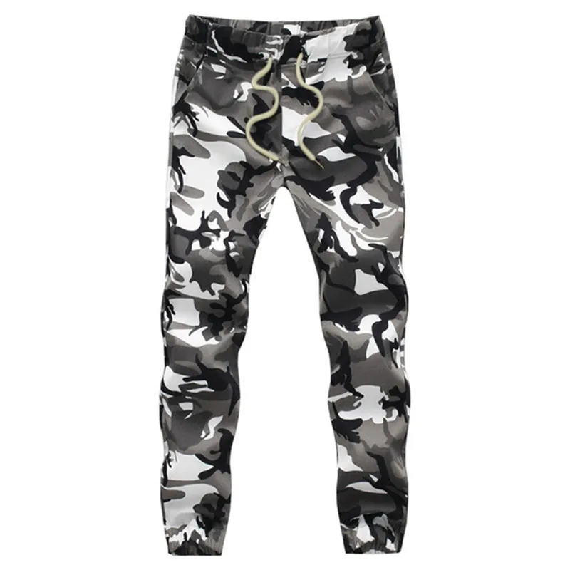 Mens Cotton Pencil Harem Pants Russia Autumn Jogger Camouflage Print Military Pant Loose Big Size Green Camo Drawstring Trousers