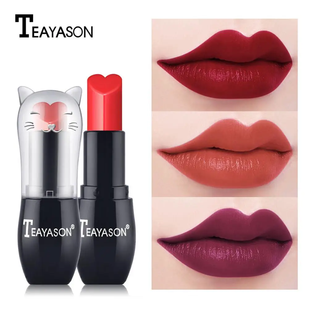 

Cute Cat Shape Waterproof Moisturizing Matte Smooth Lipstick Sexy Lip Makeup