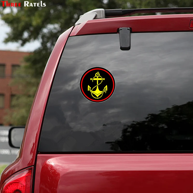 Three Ratels TRL110# 15x15см Морская пехота России полноцветные наклейки на авто из ПВХ автотовары наклейка на авто для авто наклейки на автомобиль наклейки не отражающие