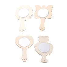 DIY Белая деревянная форма зеркальная живопись ручной работы ремесло Детские игрушки безделушка материал сумма