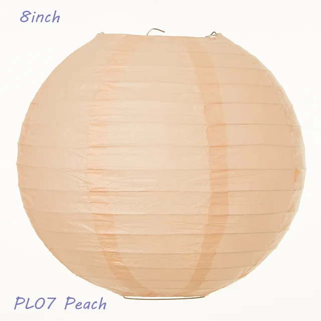 8inch 20cm 18pcs Lot Peach Chinese Wire Paper Lantern For Wedding 8inch 20cm 18pcs Lot Peach Chinese Wire Paper Lantern For Wedding Birthday Party Bridal Shower Graduation Decoration