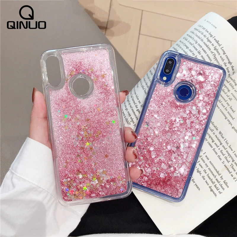 

Love Heart Liquid Quicksand Phone Case For Xiaomi Redmi S2 4A 4X 5 5A 6 7 Pro Glitter TPU Cover For Redmi Note 3 4 4X 5 6 7 Pro