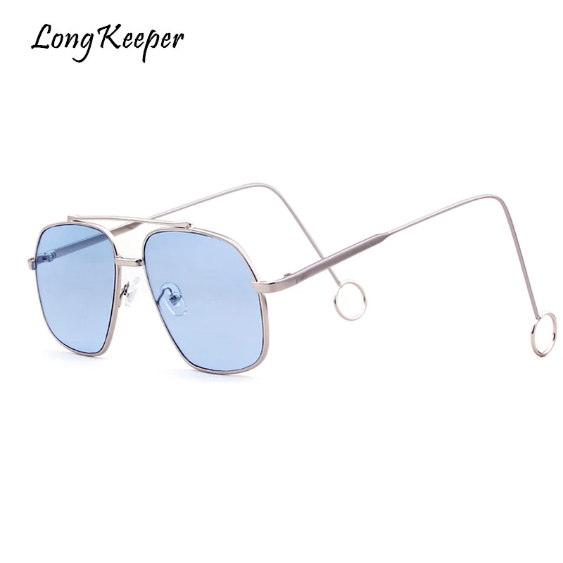 

Long Keeper 2018 Fashion Double Sunglasses For Men Women Small Square Alloy Metal Unisex Sun Glasses Gafas de sol STY3309D