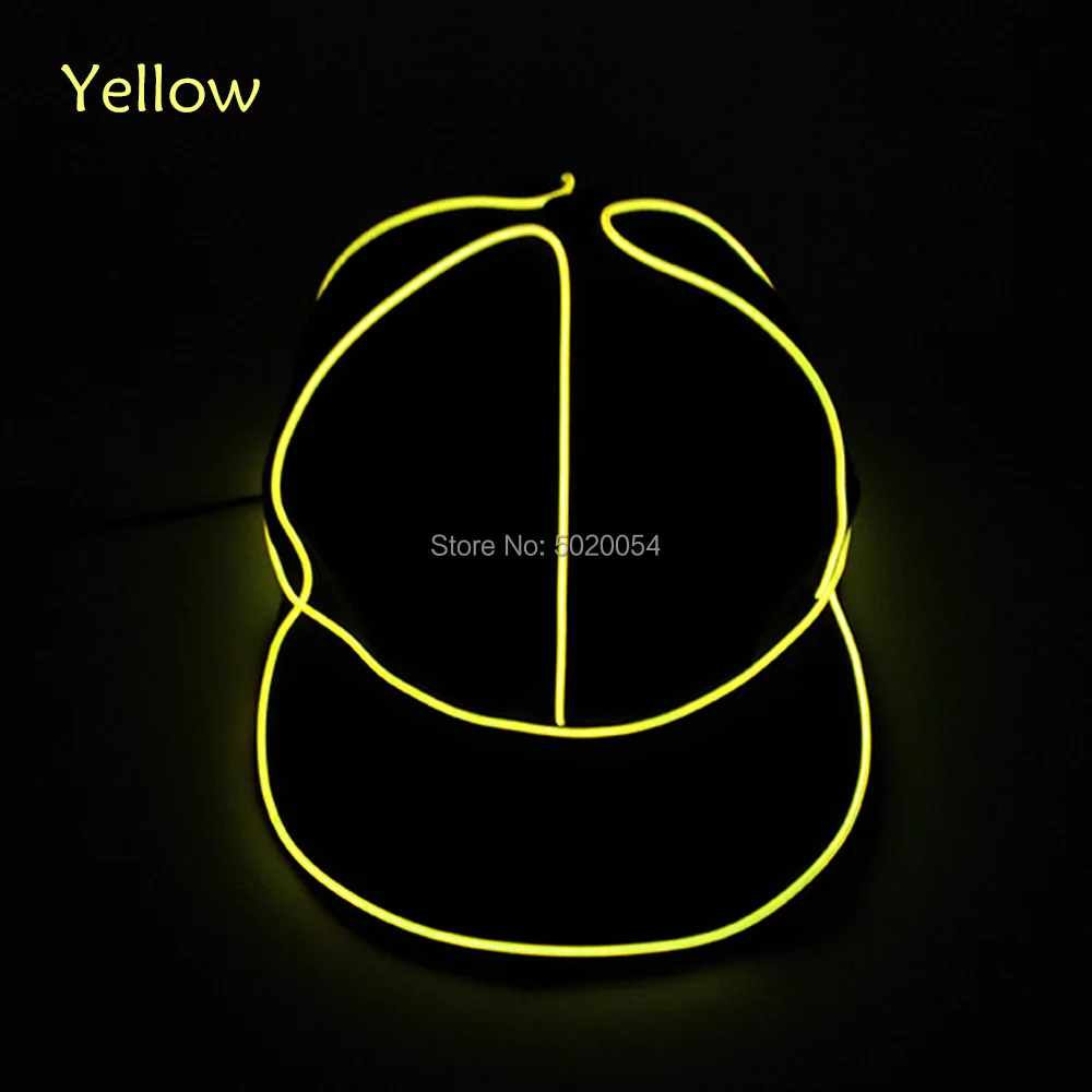 Модная бейсбольная кепка EL Wire s Gorras со светодиодной подсветкой, хип-хоп кепка на лето и весну, светильник, светящаяся Кепка для мужчин и женщин - Цвет: Design-C Yellow