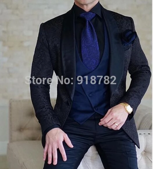 Black coat pant with blue shirt Clearance