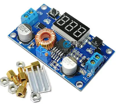 

5A Adjustable Power DC-DC Step-down Charge Module LED Driver With Voltmeter dc-dc step-down Voltage Regulator