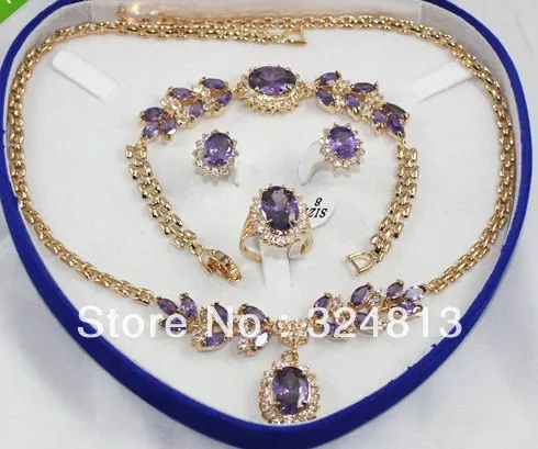 

hot sell new - Bridal Fashion Jewellery Women's Set Necklace Earring Ring Bracelet +BOX