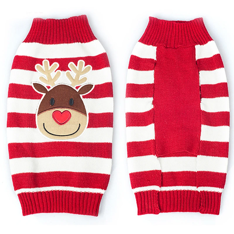 DOGGYZSTYLE, Рождественский красный свитер для собаки, одежда, пальто с оленем, одежда для маленьких собак, чихуахуа, плюшевый XXS-M