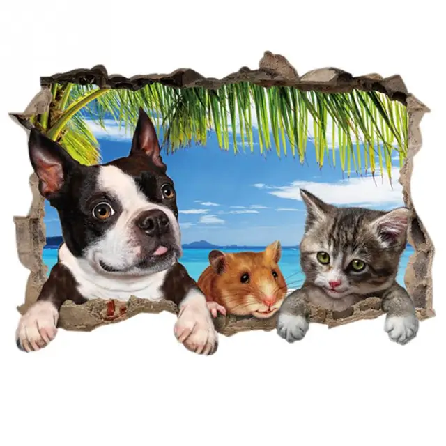 Special Price Hot Sale Colorful 3D Animal Pattern Wall Sticker Home Dining Room TV Background Wall Decoration Drop Shipping #0612 Special Price Hot Sale Colorful 3D Animal Pattern Wall Sticker Home Dining Room TV Background Wall Decoration Drop Shipping #0612