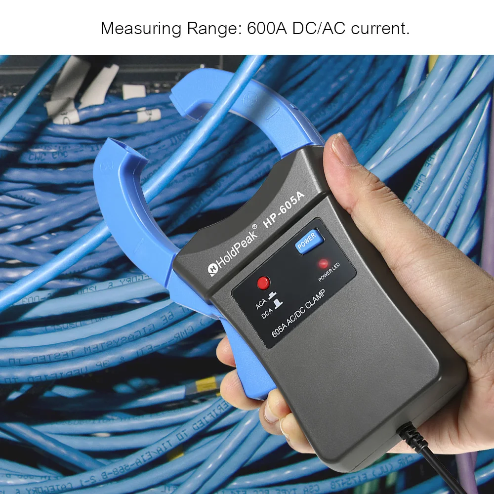 HoldPeak цифровой клещи 600A DC/AC текущий Зажим адаптер зажим на мультиметр Амперметр с