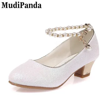 

MudiPanda Girls Princess Sandals enfants Dress Shoes For Girls High Heel Shoes Kids Summer Sandals Open toe Children Party sanda