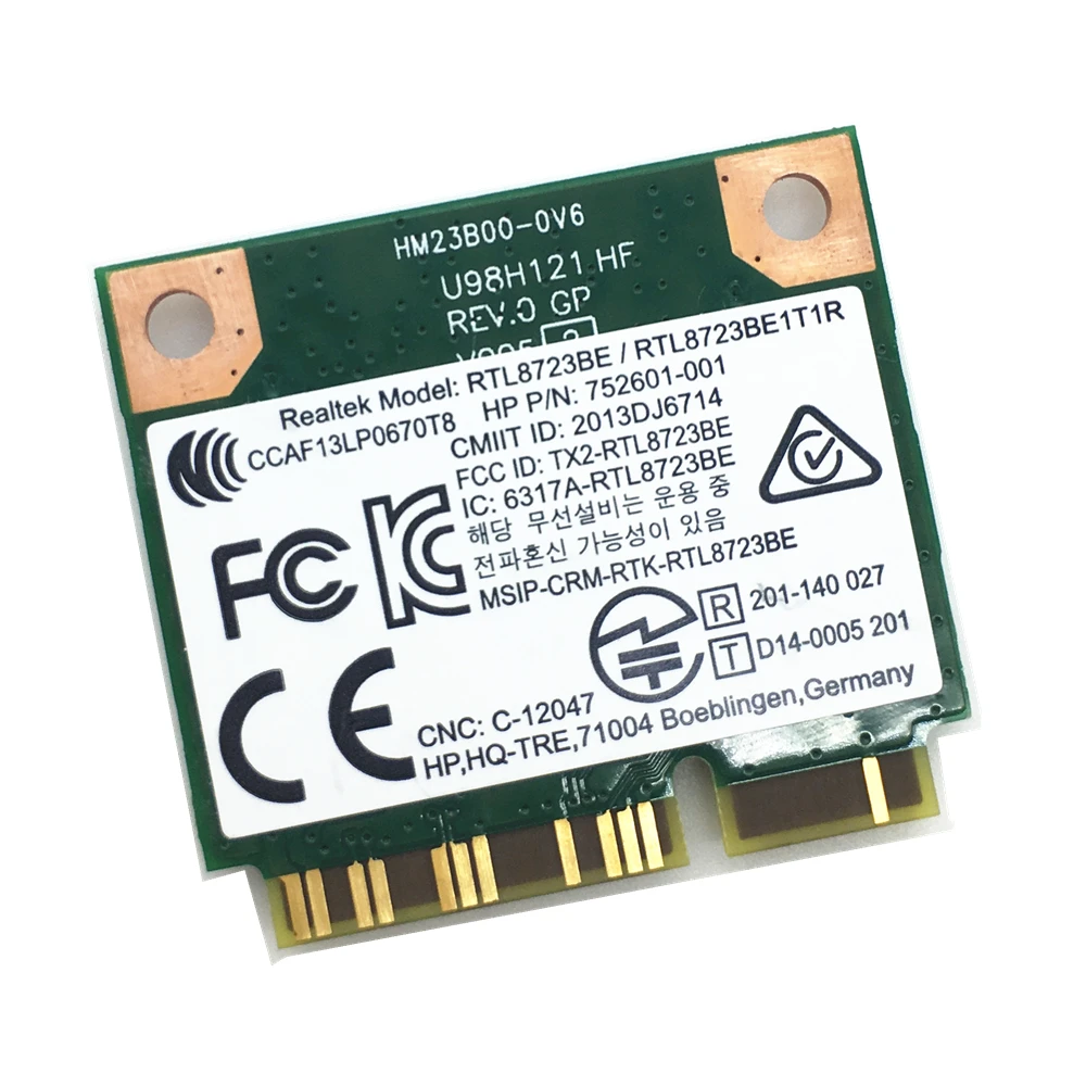 Для RTL8723BE Wifi 300 Мбит/с + Bluetooth 4 0 MINI PCI E карта 753077 001 для 470 455 G2 Бесплатная доставка|card