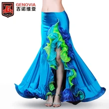 Женская танцевальная одежда для танца живота с разрезом по бокам юбка для танца живота голливудская юбка для танца живота