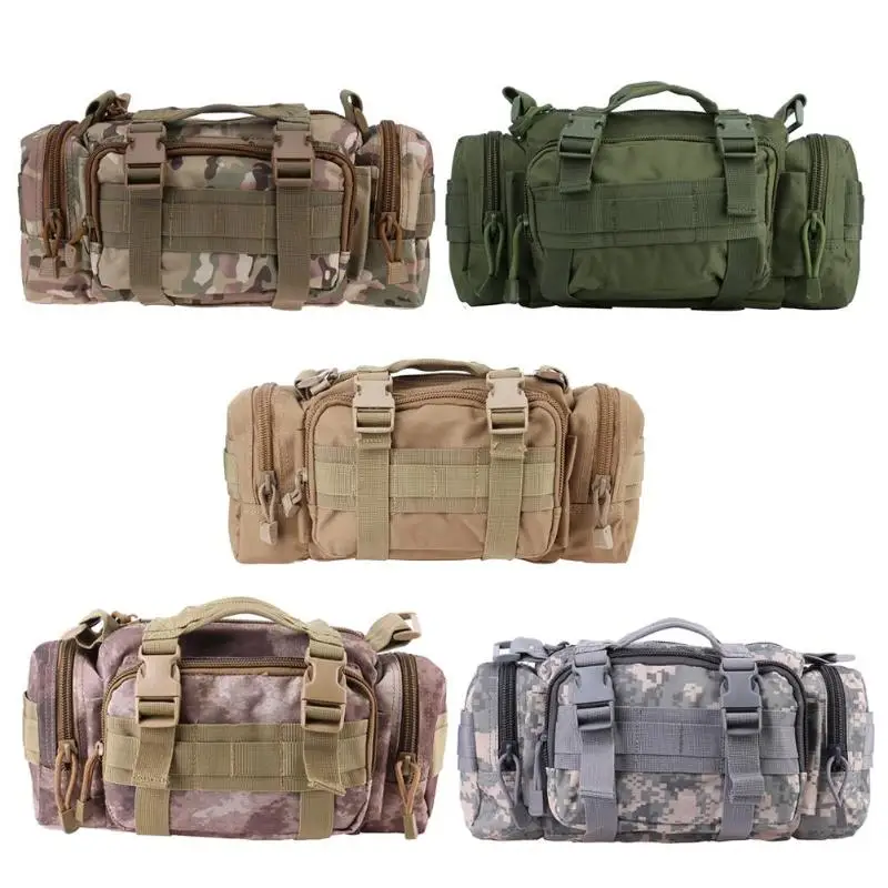 6L Tactical Bag Men Camouflage Bag Nylon Outdoor Waist Bag Camping Hiking Sports Shoulder Bag 5 Colors mochila military bolsa
