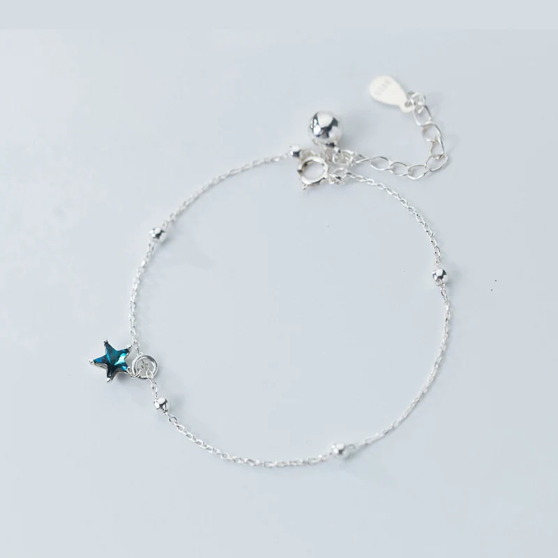 Продажа La MaxZa Star Кристалл Шарм серебряный браслет круглые бусины 925 для женщин ювелирные изделия цепи минималистский 925 браслеты стерлингового сере...