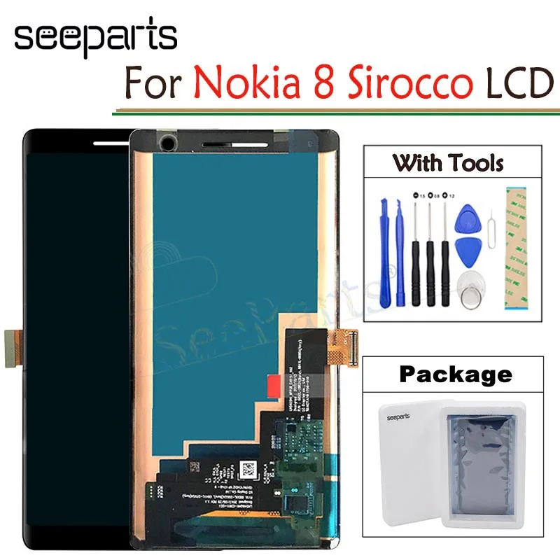 

5.5''For Nokia 8 Sirocco LCD Display Screen With Touch Screen Digitizer Assembly Free Shipping For Nokia Nokia 8 Sirocco LCD