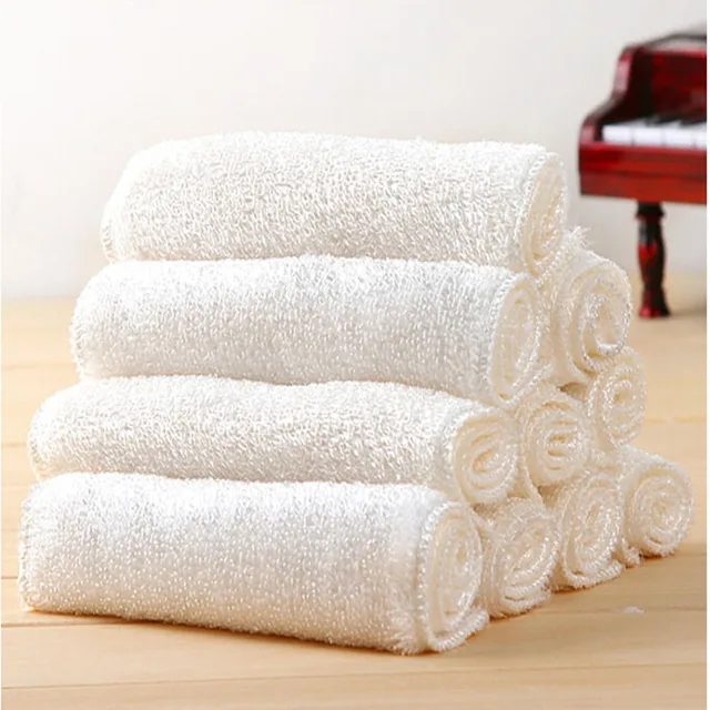 2Db Nagy Hatékonyságú Zsíros Bambuszszálas Mosószekrény Edénytisztító Törölköző Mágikus Konyha Mosás - Image 3