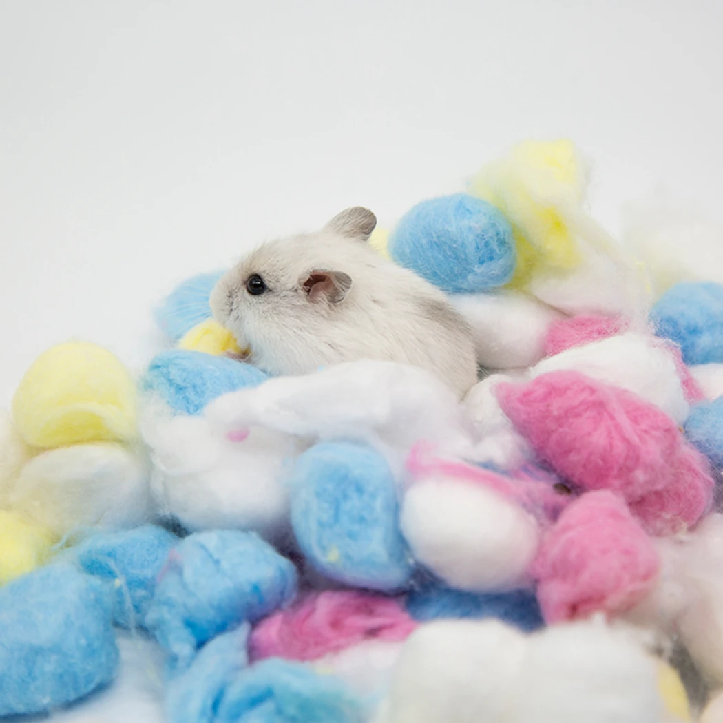 50 шт./100 шт. игрушки для домашних животных маленького размера красочные хлопковые шарики для хомяк крыса мышь Материал вставки зима сохраняет тепло дом наполнитель