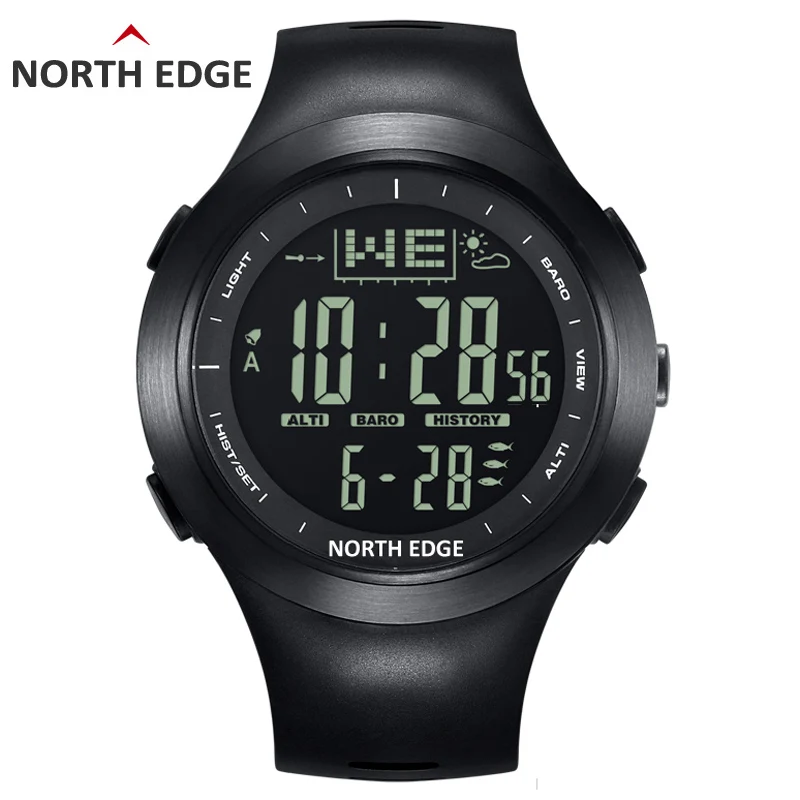 

NORTHEDGE Men Digital watches outdoor watch clock Fishing weather Altimeter Barometer Thermometer Altitude Climbing Hiking hours
