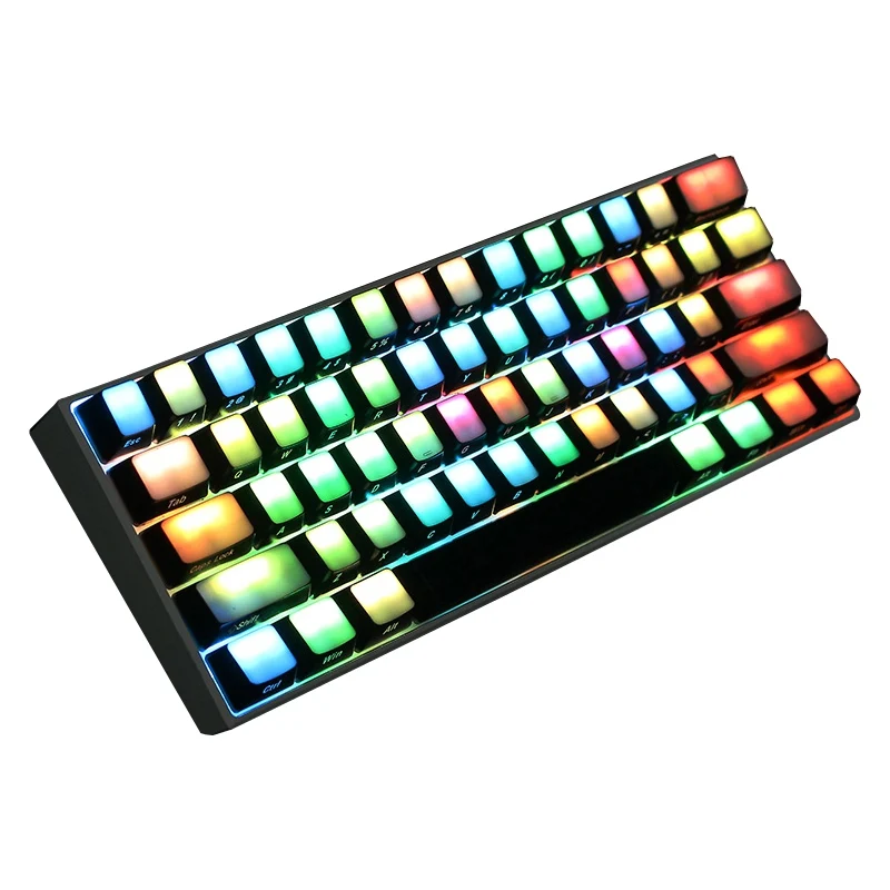 

104 Key All-Transparent Backlight Keycaps Side Printed Thick Keycaps RGB Machanical Keyboard Switch For Cherry MX for Filco