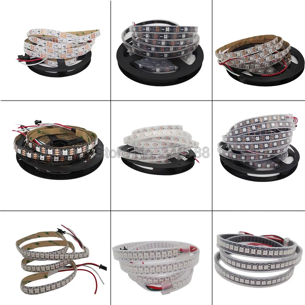 Tiras de Led 1 m/4 m/5 m ws2812b Especificações (pontos de Luz / M) : 60