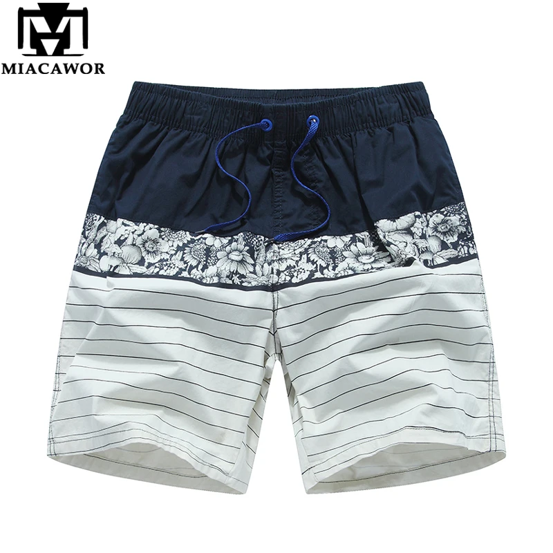 

MIACAWOR New Fashion Men Shorts Summer Beach Shorts Male Elastic Waist Bermuda Board shorts Loose Casual Short Homme K835