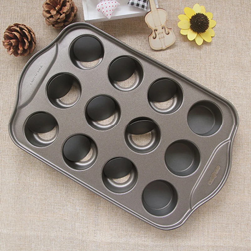 Silicone Mini Muffin Baking Cups – Set Of 12, Oven-Safe & Non-Stick For Easy Baking & Cleaning