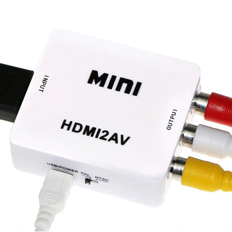 Trumsoon HDMI to AV 1080p HDMI2AV Converter CVBS L/R Video NTSC/PAL Adapter for TV-box PS3 PC Projector