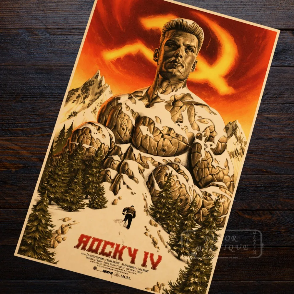 Рокки IV Дизайн фильм постер Винтаж ретро декоративные DIY стены холст живопись
