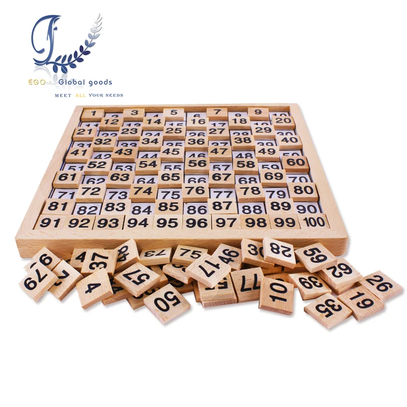 Kids Toys 1 100 Digital Wooden Board Montessori Math toys montessori materials Children s educational toys