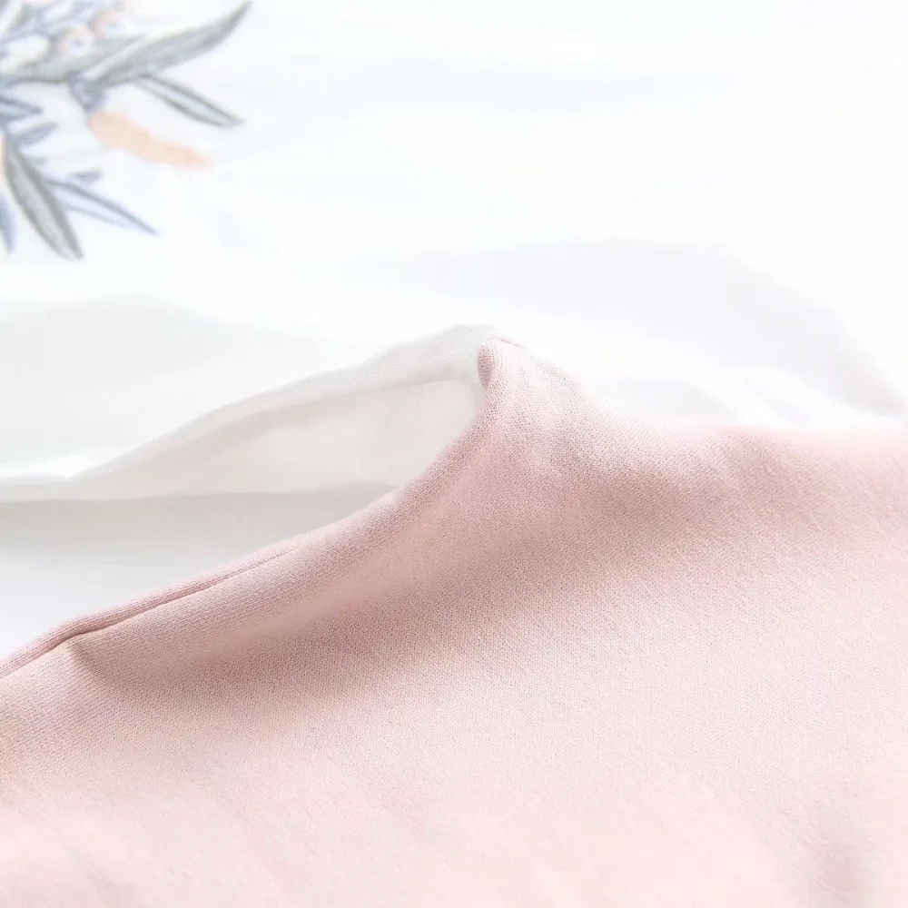 LUNDUNSHIJIA новая весенняя модная женская блуза из двух частей, Женская хлопковая блуза с цветочной вышивкой, повседневные рубашки с длинным рукавом, Топ