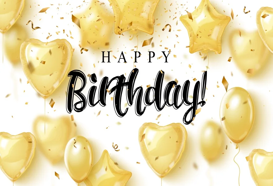 

Laeacco Happy Birthday Balloons Party Ribbons Baby Child Portrait Photography Backdrops Photographic Backgrounds Photo Studio