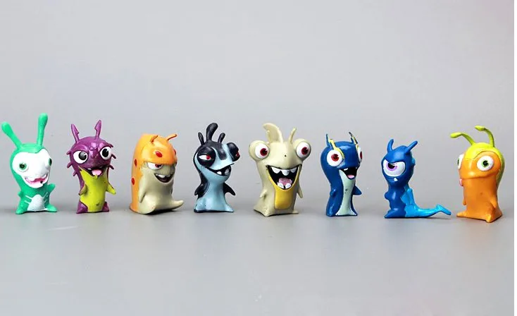 16 шт./лот оптовая продажа 2016 новый аниме мультфильм Slugterra цифры мини PVC фигурки
