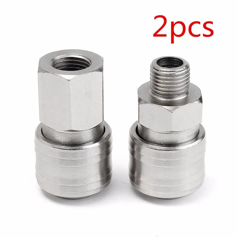 2Pcs Greman Euro Air Line Hose Compressor Fitting Connector Female Quick Release 1 4 Thread