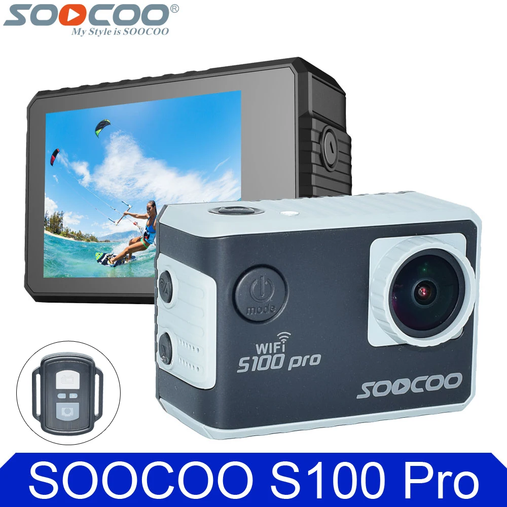 ﻿Buy SOOCOO S100 Pro 4K Wifi Action Camera Voice Control 2.0 Inch Touch