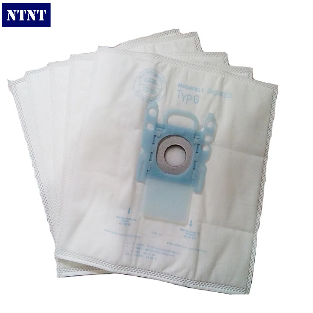

NTNT 5PCS vacuum cleaner dust bag replacement for Genuine Bosch Microfibre Type G GXXL GXL MegaAir SuperTex Dust Bags BBZ41FGXXL
