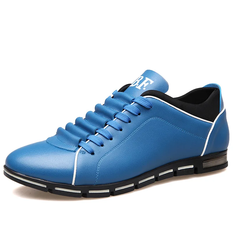 Модная мужская обувь из натуральной кожи; Высококачественная Мужская Повседневная обувь; брендовая мужская обувь 39 S; кроссовки на плоской подошве; мужские кроссовки - Цвет: navy