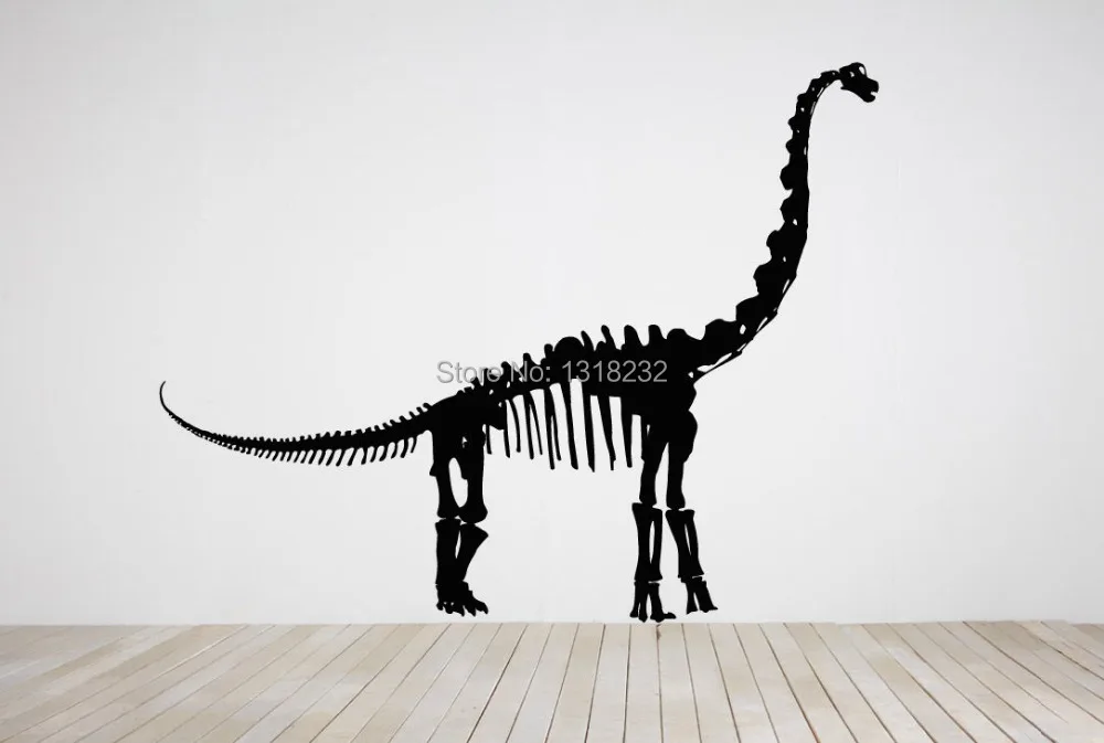 Huge Dinosaur Skeleton Vinyl Wall Decal Animal Skeleton Mural Art Decor