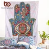 BeddingOutlet Hamsa Hand Tapestry Mandala Floral Wall Hanging Tapestry for Home Psychedelic Bedspread Art Carpet 2 Sizes 1